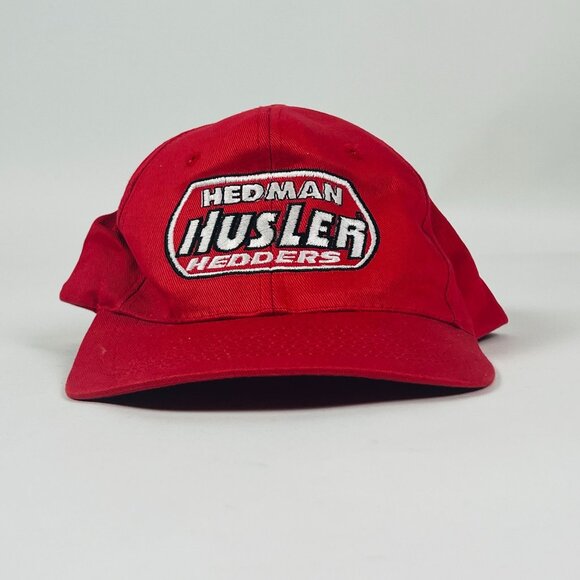 Vintage Hedman Husler Hedders Red Snapback Adjustable Baseball Cap - Picture 1 of 4